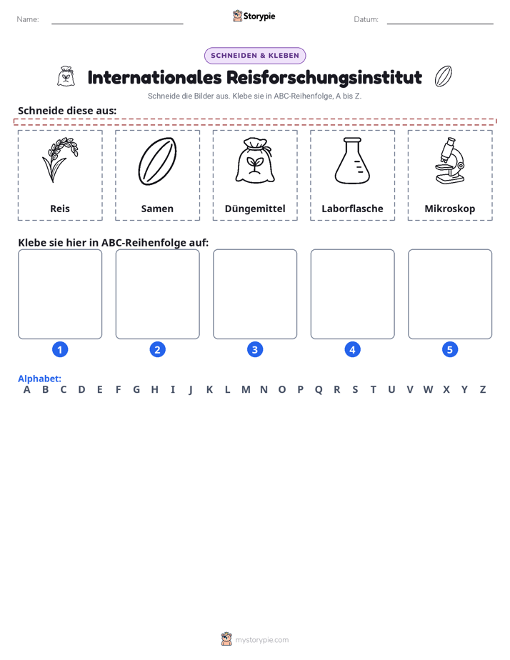 Schneiden & Einfügen Alphabet