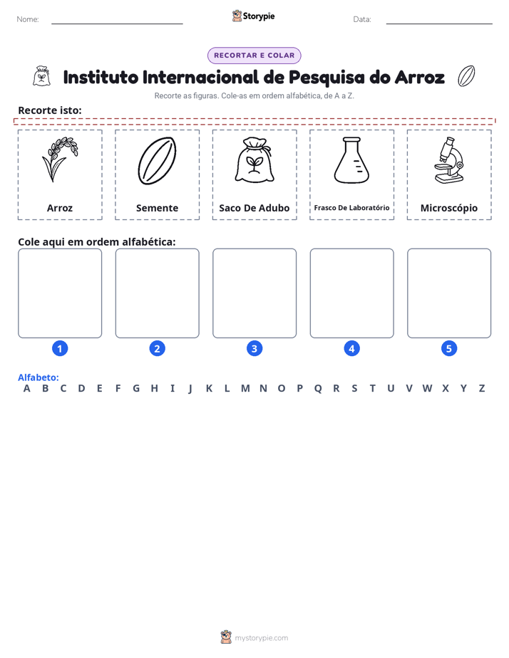 Recortar & Colar Alfabeto