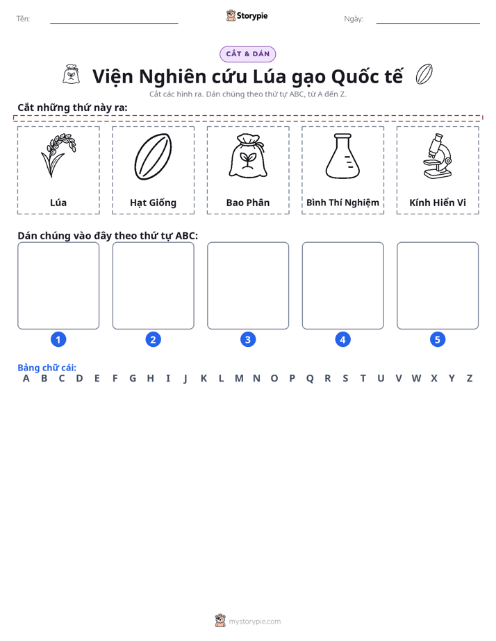 Cắt & Dán Chữ Cái