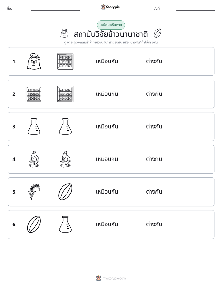 เหมือนหรือแตกต่าง