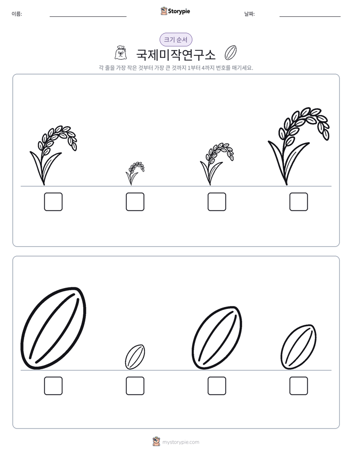 크기 순서