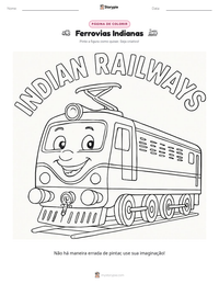 Prévia da folha de atividades imprimível Ferrovias Indianas