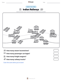 Indian Railways printable worksheet preview