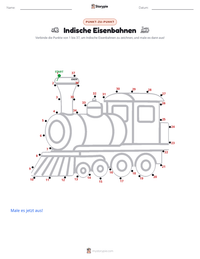 Indische Eisenbahnen druckbare Arbeitsblatt Vorschau