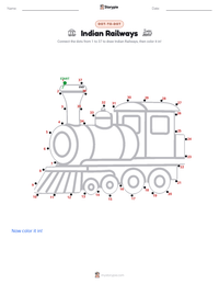 Indian Railways printable worksheet preview