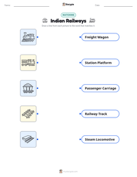 Indian Railways printable worksheet preview