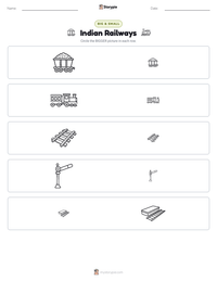 Indian Railways printable worksheet preview