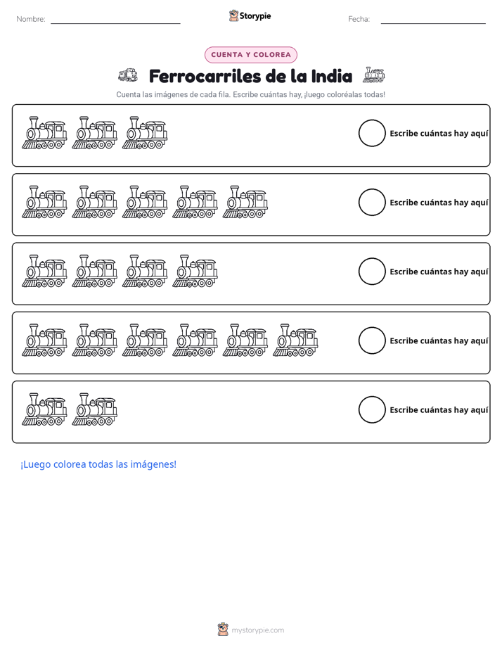 Contar y Colorear