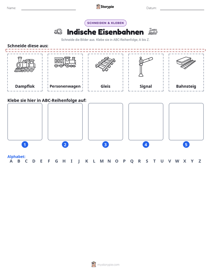 Schneiden & Einfügen Alphabet