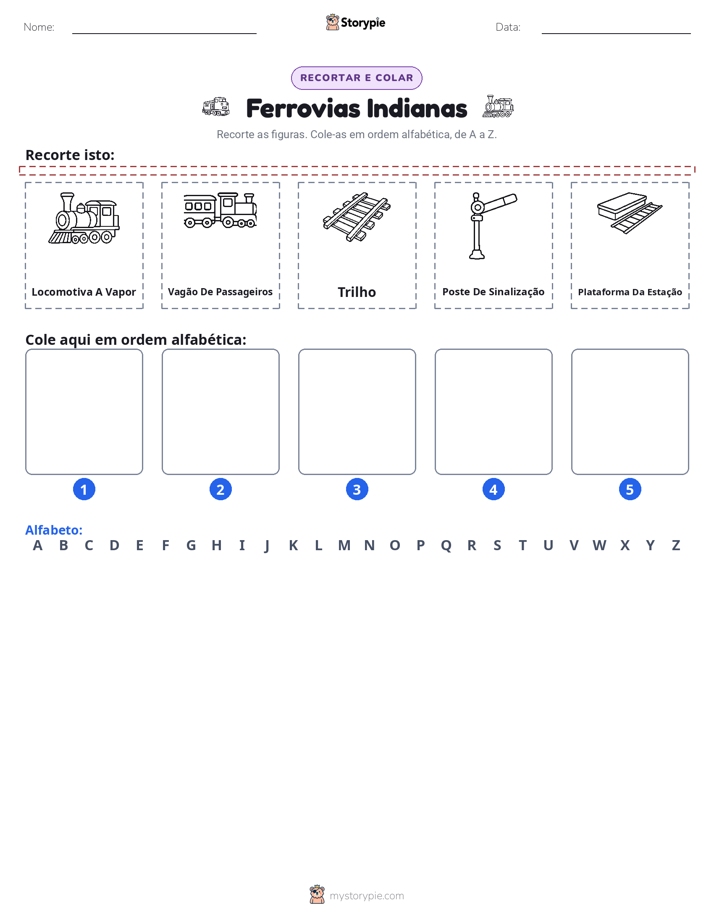 Recortar & Colar Alfabeto
