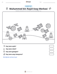 Muhammed bin Raşid Uzay Merkezi yazdırılabilir çalışma sayfası önizlemesi
