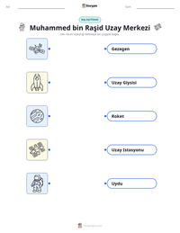 Muhammed bin Raşid Uzay Merkezi yazdırılabilir çalışma sayfası önizlemesi