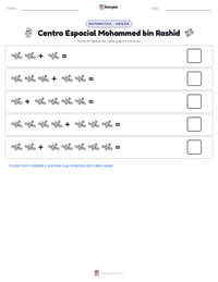 Prévia da folha de atividades imprimível Centro Espacial Mohammed bin Rashid