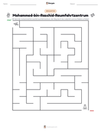 Mohammed-bin-Raschid-Raumfahrtzentrum druckbare Arbeitsblatt Vorschau