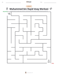 Muhammed bin Raşid Uzay Merkezi yazdırılabilir çalışma sayfası önizlemesi
