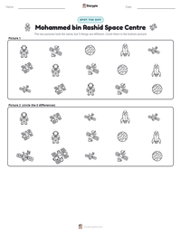Mohammed bin Rashid Space Centre printable worksheet preview