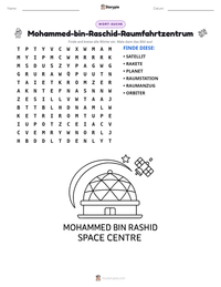 Mohammed-bin-Raschid-Raumfahrtzentrum druckbare Arbeitsblatt Vorschau