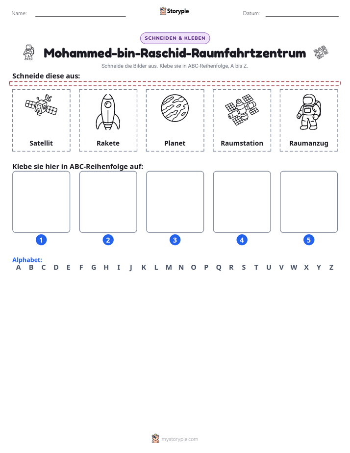 Schneiden & Einfügen Alphabet