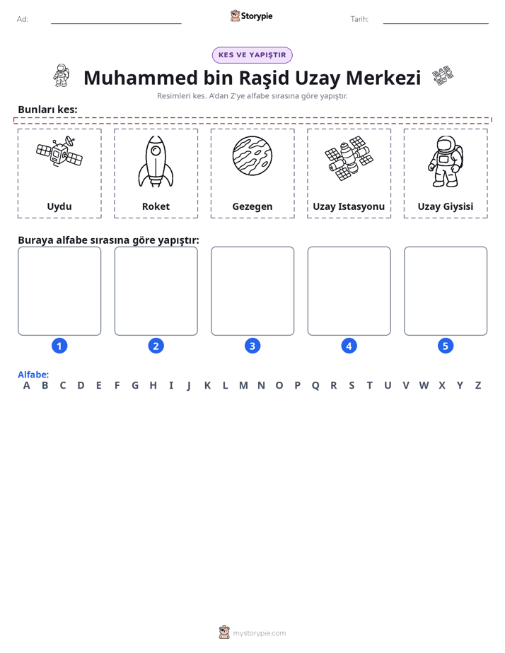 Kes & Yapıştır Alfabe