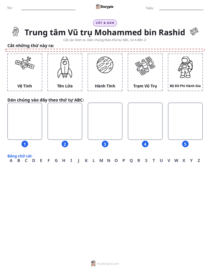 Cắt & Dán Chữ Cái