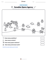 Canadian Space Agency printable worksheet preview