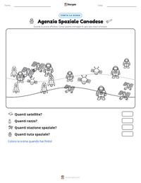 Anteprima della scheda stampabile di Agenzia Spaziale Canadese