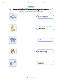 Kanadische Weltraumorganisation druckbare Arbeitsblatt Vorschau