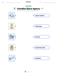 Canadian Space Agency printable worksheet preview