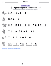 Anteprima della scheda stampabile di Agenzia Spaziale Canadese