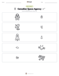 Canadian Space Agency printable worksheet preview