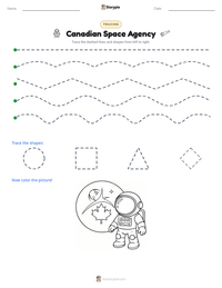 Canadian Space Agency printable worksheet preview