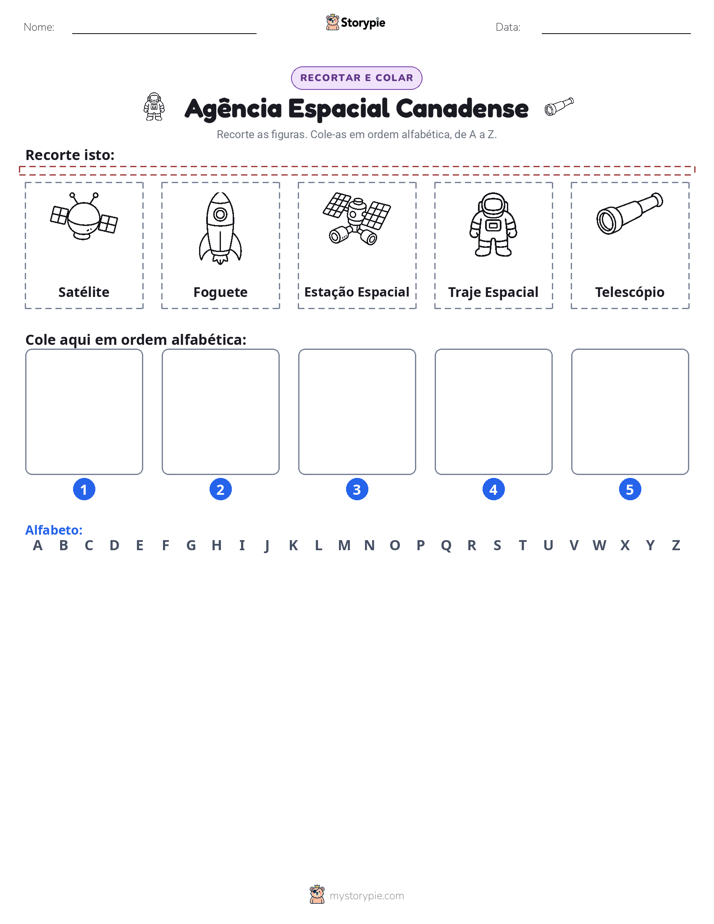 Recortar & Colar Alfabeto