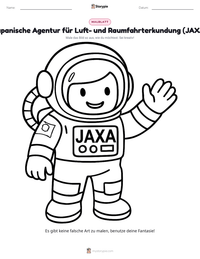 Japanische Agentur für Luft- und Raumfahrterkundung (JAXA) druckbare Arbeitsblatt Vorschau