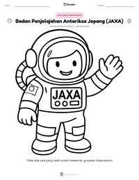 Prabaca lembar kerja cetak Badan Penjelajahan Antariksa Jepang (JAXA)