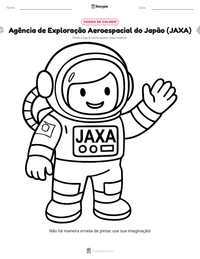 Prévia da folha de atividades imprimível Agência de Exploração Aeroespacial do Japão (JAXA)
