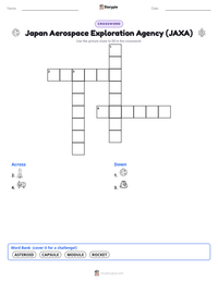 Japan Aerospace Exploration Agency (JAXA) printable worksheet preview