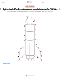 Prévia da folha de atividades imprimível Agência de Exploração Aeroespacial do Japão (JAXA)