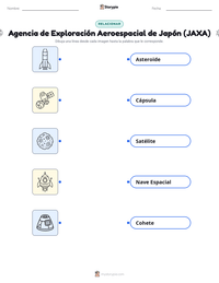 Vista previa de la hoja de trabajo imprimible de Agencia de Exploración Aeroespacial de Japón (JAXA)