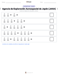 Vista previa de la hoja de trabajo imprimible de Agencia de Exploración Aeroespacial de Japón (JAXA)