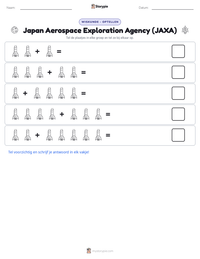 Japan Aerospace Exploration Agency (JAXA) afdrukbare werkblad voorbeeld