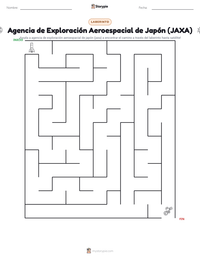 Vista previa de la hoja de trabajo imprimible de Agencia de Exploración Aeroespacial de Japón (JAXA)