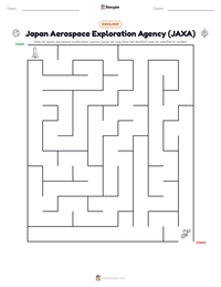 Japan Aerospace Exploration Agency (JAXA) afdrukbare werkblad voorbeeld