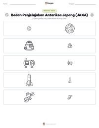 Prabaca lembar kerja cetak Badan Penjelajahan Antariksa Jepang (JAXA)