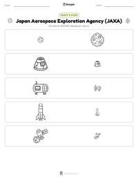 Japan Aerospace Exploration Agency (JAXA) afdrukbare werkblad voorbeeld