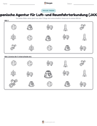 Japanische Agentur für Luft- und Raumfahrterkundung (JAXA) druckbare Arbeitsblatt Vorschau