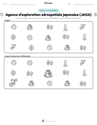 Aperçu de la feuille de travail imprimable Agence d'exploration aérospatiale japonaise (JAXA)