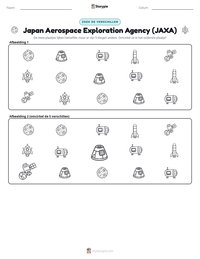 Japan Aerospace Exploration Agency (JAXA) afdrukbare werkblad voorbeeld