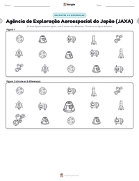 Prévia da folha de atividades imprimível Agência de Exploração Aeroespacial do Japão (JAXA)