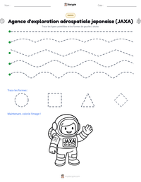 Aperçu de la feuille de travail imprimable Agence d'exploration aérospatiale japonaise (JAXA)