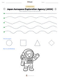 Japan Aerospace Exploration Agency (JAXA) afdrukbare werkblad voorbeeld
